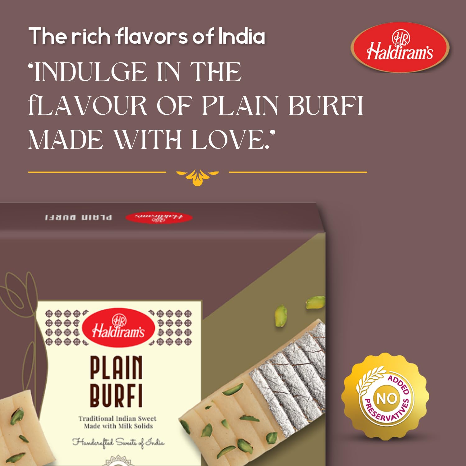 Haldiram's Milk Burfi | Smooth & Milky Taste | Sweet Gifts | Festival | Celebrations | Traditional Indian Sweets | 300g (Pack Of 3