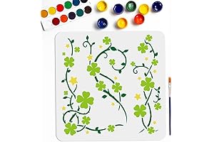 3 Styles Lucky Clover Vine Stencils for St. Patrick's Day