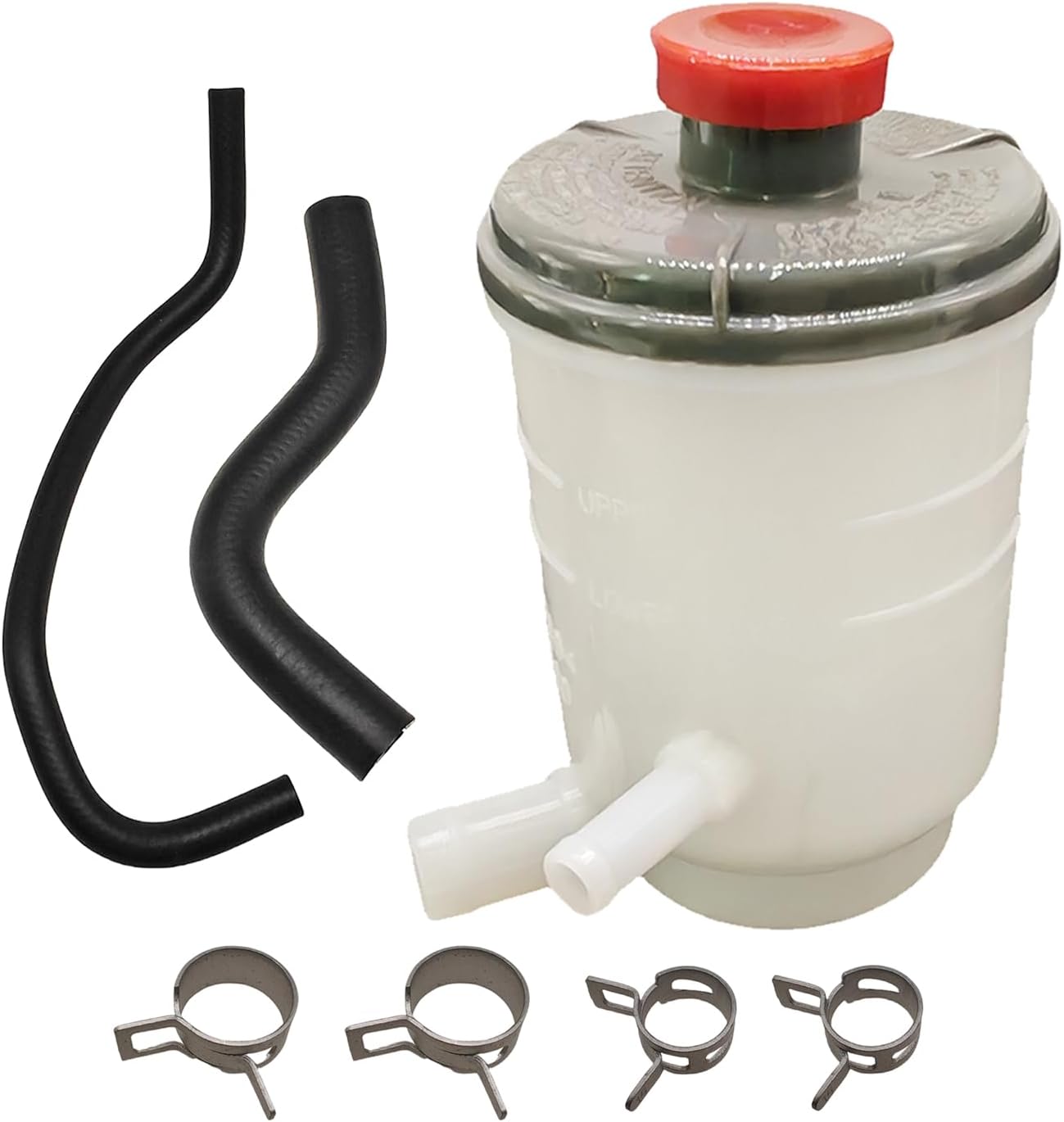 Power Steering Reservoir Tank with Suction & Return Hose & Clamps Set Fit for 2011-2015 Honda Odyssey V6 3.5L, Replace 53701TK8A01 53701-TK8-A01