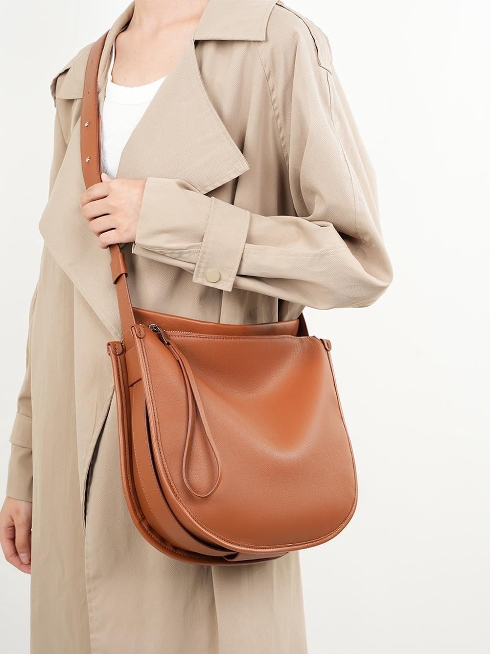 Hobo Bags Women Cute PU Shoulder Bag Slouchy Retro Crossbody Phone Purse Casual Summer Satchels Work Bag Tote Handbag