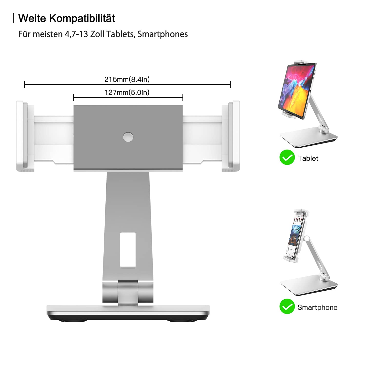 Tafelstandaard voor 32-70 inch scherm - 360 graden draaibaar - Hoogte