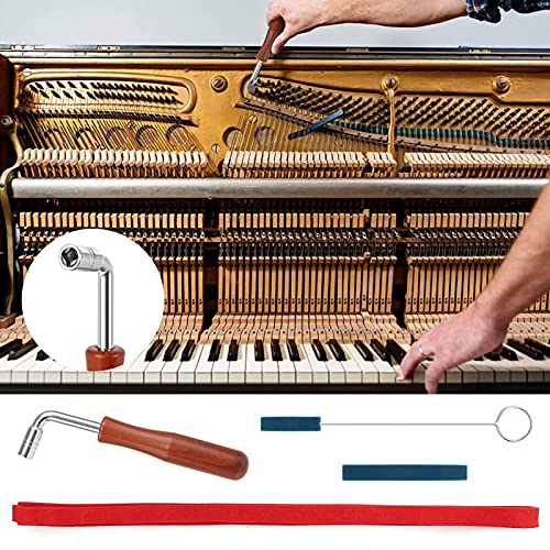 Brrnoo Kit de Sintonización de Piano, Tuning Llave Llave de Temperamento de Temperamento Mudo MUTO MUTO Tuning Martet de Piano Sintonizador de Profesional Kit de Ajuste de de