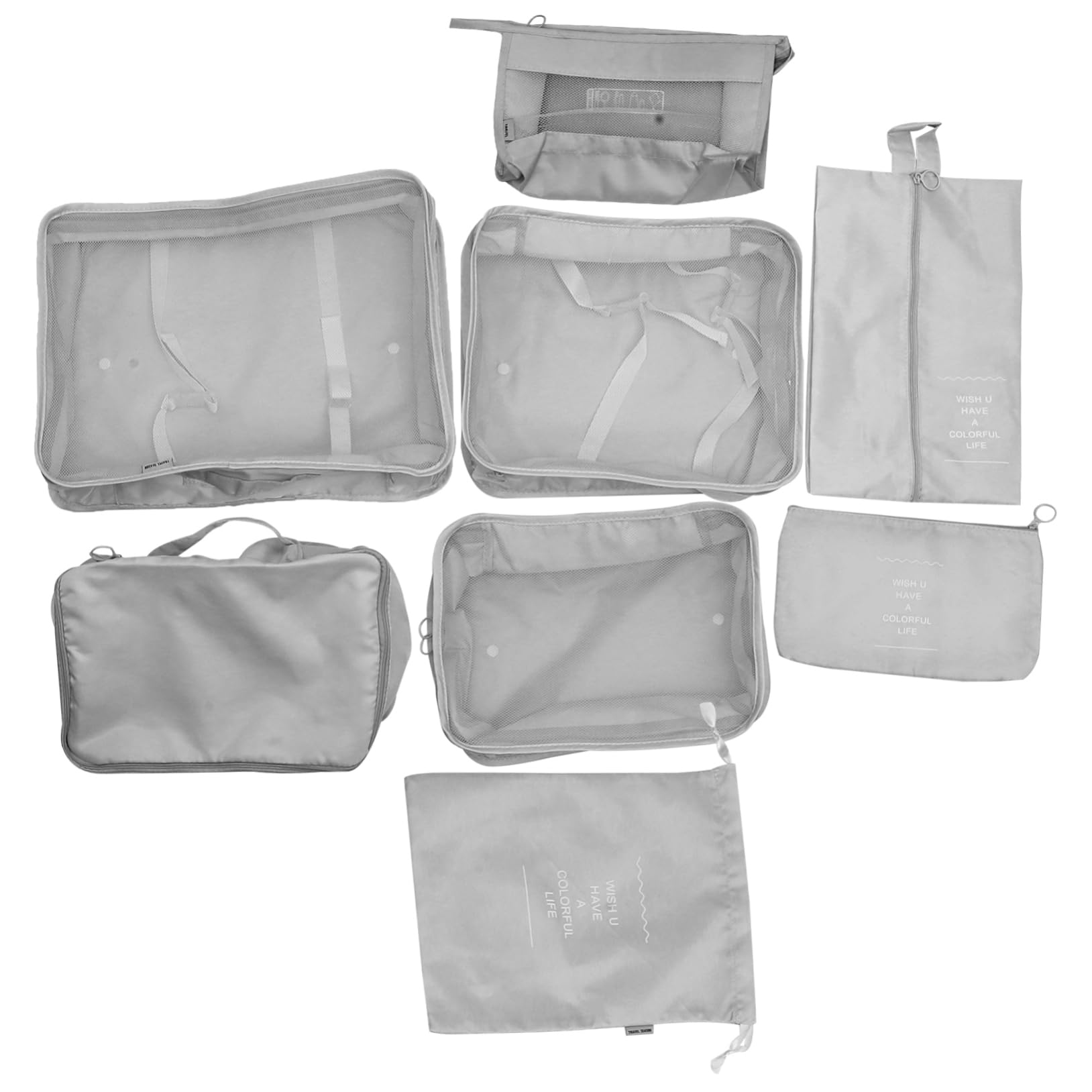 minkissy Organizer per Valigia Borse per Vestiti Scarpe e Cosmetici Set di Cubi da Viaggio Leggeri e Pieghevoli per Viaggi Familiari e Lavoro