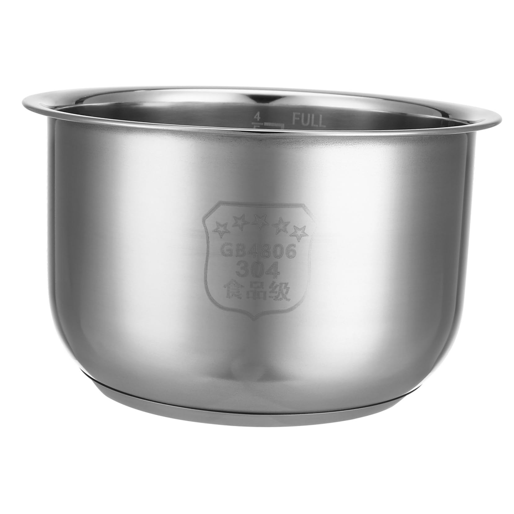 Amosfun Pentola interna da 2 litri per cuociriso in acciaio inox, ricambio universale, accessorio per cuociriso ispessito, 17,8 x 17,8 x 10,6 cm