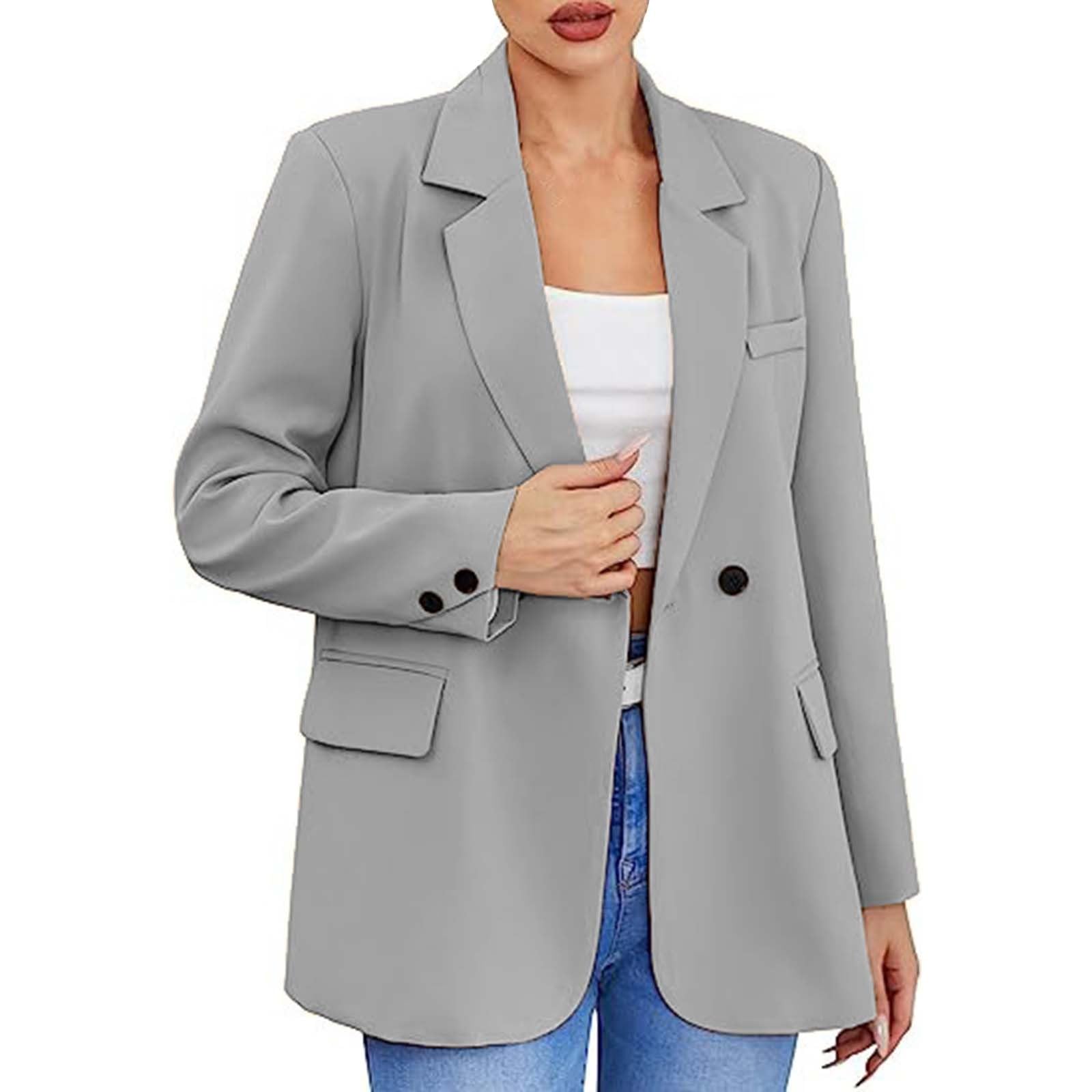 Blazer Lang Damen Anzug Longblazer Business Outfit Womens Jacket Trenchcoat Elegant Sportlich Kleidung Jackett Sakko Trachtenblazer Kurzblazer Casual Womens Coat Übergangsjacke
