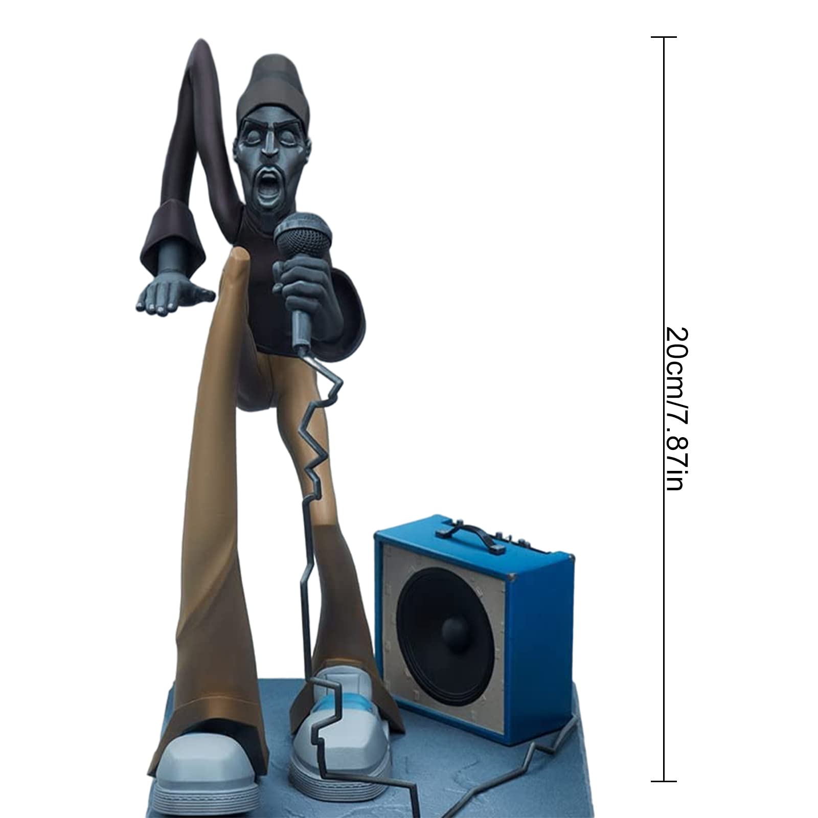 Gonetre Hip Hop Modello Scultura Statua 'artista Statua di Astratta Moderna Statua di Musica Rap Star Scultura in Resina Decorazione del Desktop Figurine Hip Hop, per (Host