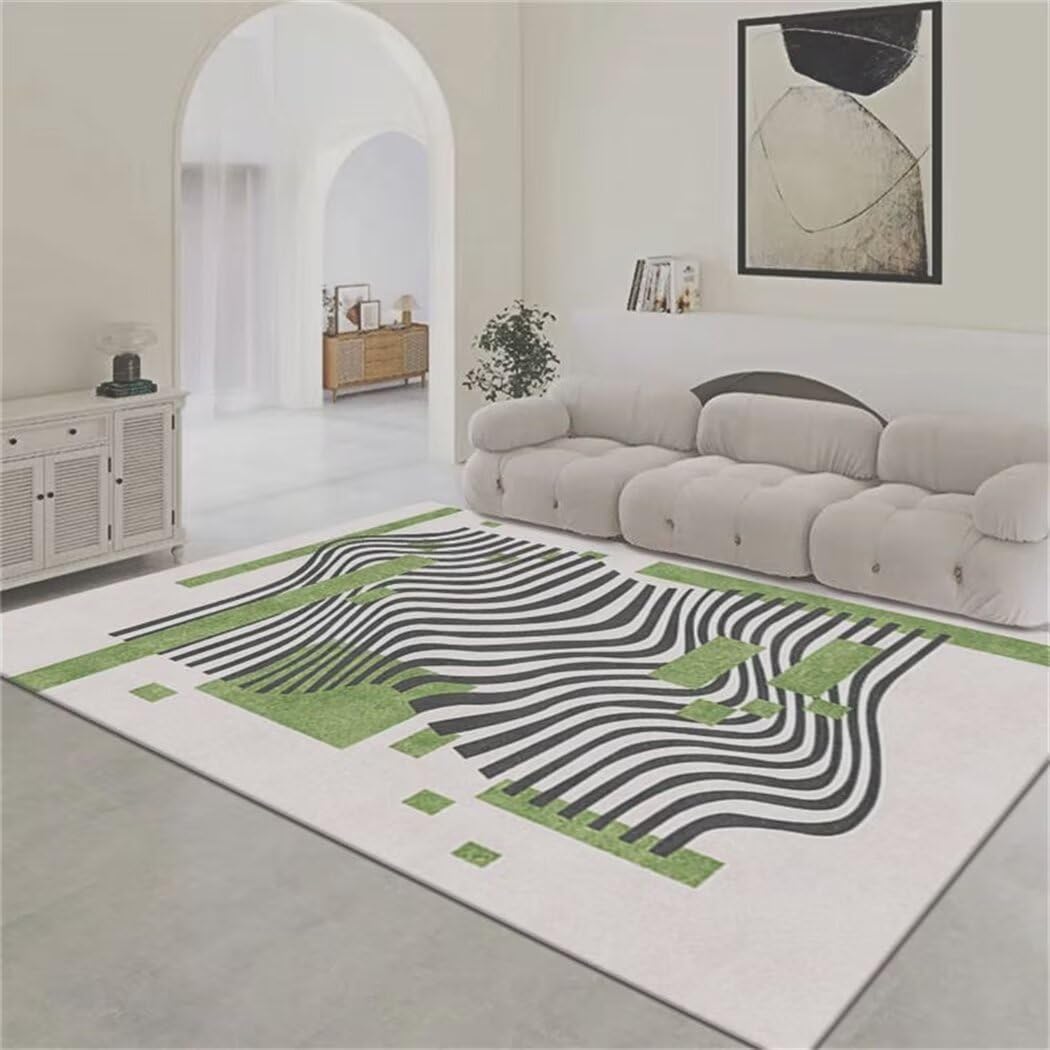 Tapis de chambre vert moderne pour un bureau chaleureux