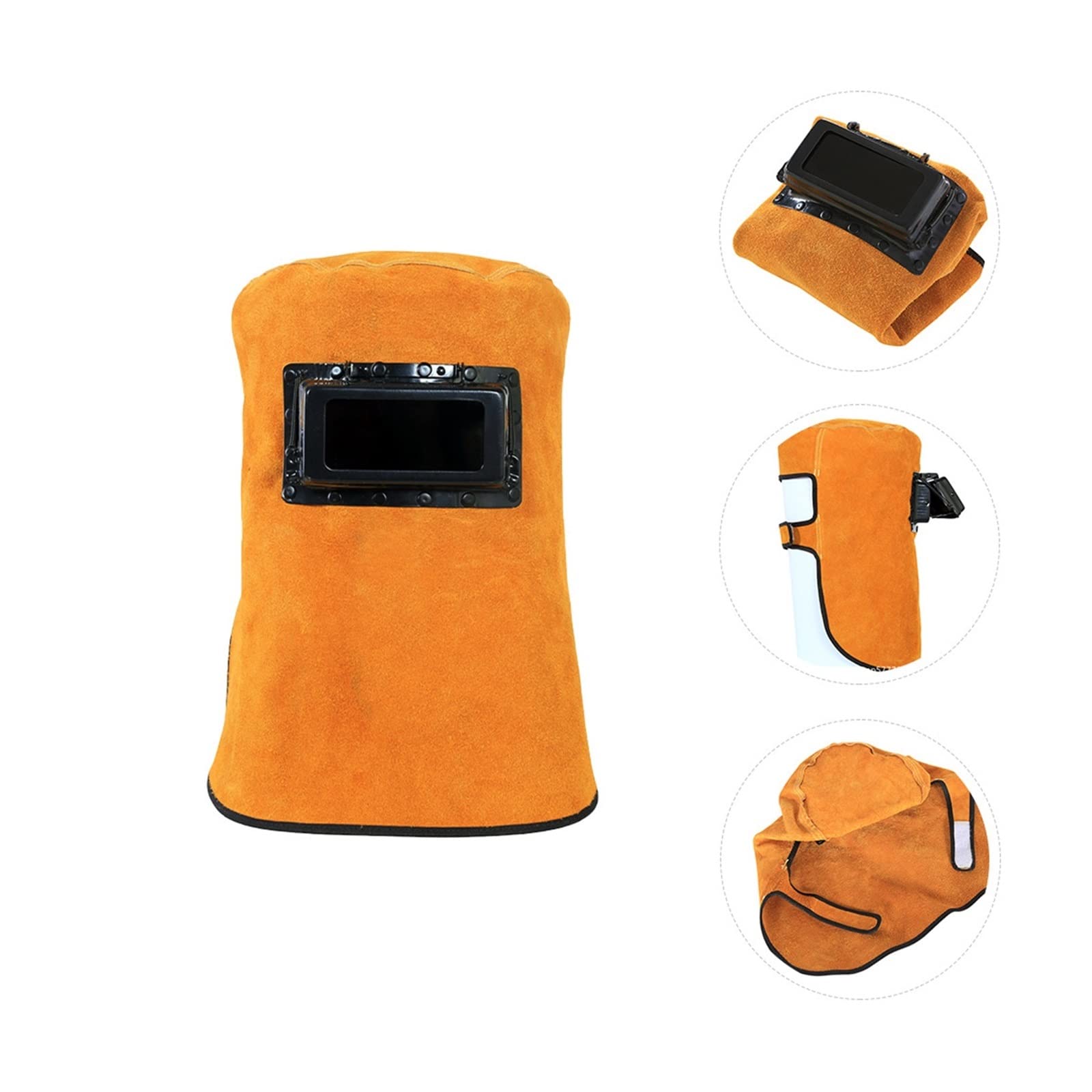 1pc de soldadura de cuero mascarilla de soldadura sombrero de soldadura de mascarilla protector de soldadura de mascarilla,Protección superior