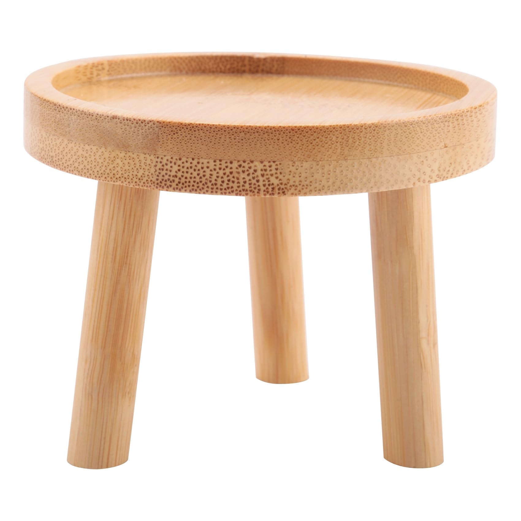Vanessanty Natural Wood Wooden Plant Stand Flower Pot Base Holder Stool High Stool Balcony Succulent Flower Shelf For Indoor Outdoor
