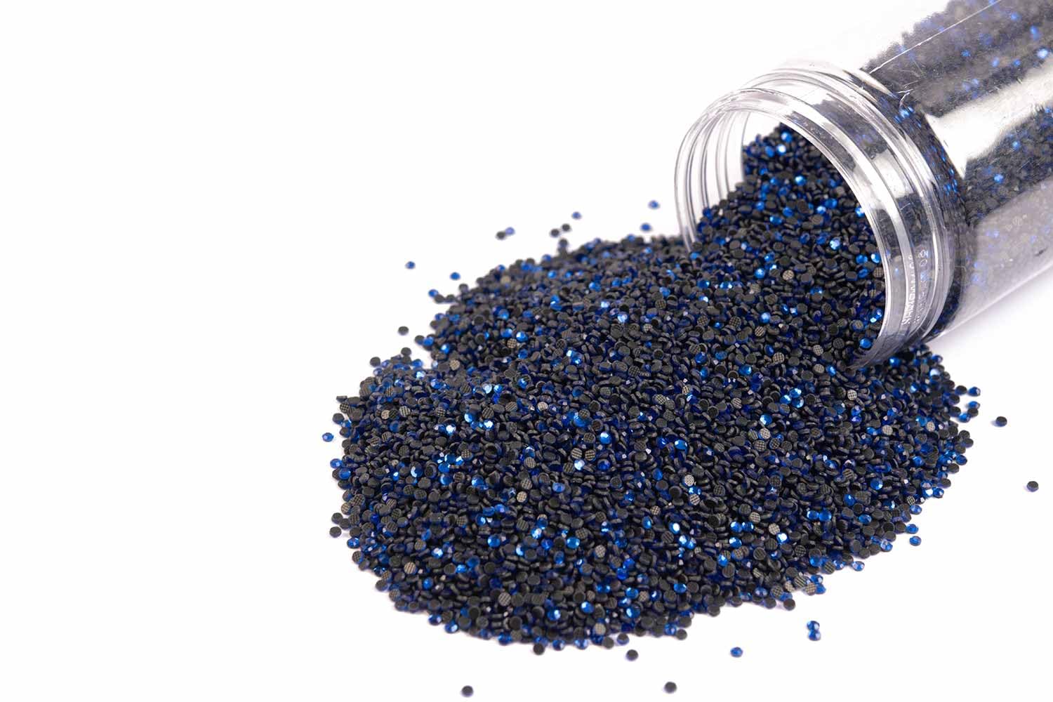 Mohan ShoppeMohan Shoppe Designer Hotfix Stones for Jewelry Making & Clothing Wedding Dress Size- 2mm Approx.(6ss),Package of 50 Grams (Blue)