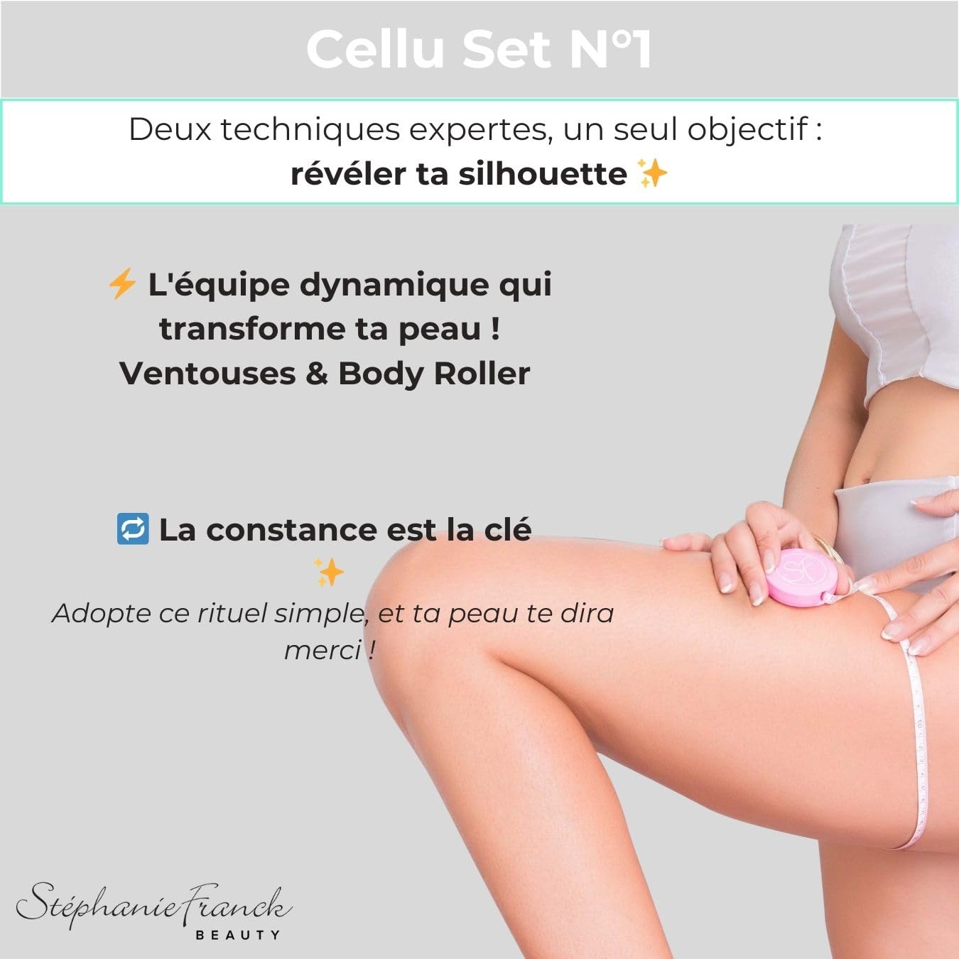 Kit Massage Anticellulite avec Body Roller My Body Shaper + 2 Ventouses My Cellu Shaper – Palper-Rouler, Drainage Lymphatique, Soin Jambes, Ventre, Cuisses, Fesses, Turquoise