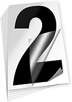 Vista 31 de iSYFIX Calcomanías de vinilo negro con el número 3 (tres), paquete de 6 calcomanías autoadhesivas de 8 pulgadas, calcomanías troqueladas y 3 Negro