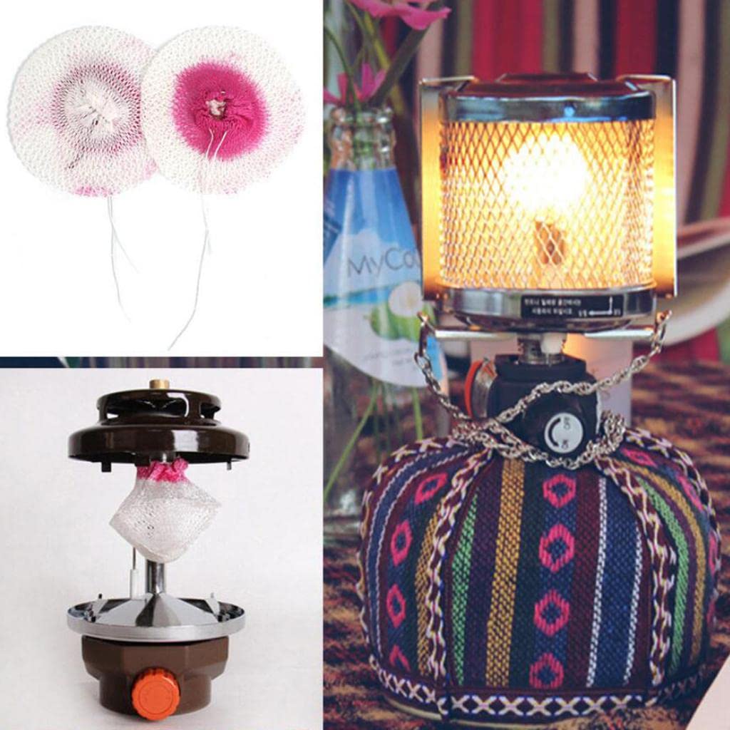 perfk 10 Pcs Manchon Lanterne, Accessoires Lanterne, Manchon Lampe Camping Gaz, Manchons De Lampe à Gaz, Manchon D'éclairage Au Gaz pour Lampes D'extérieur