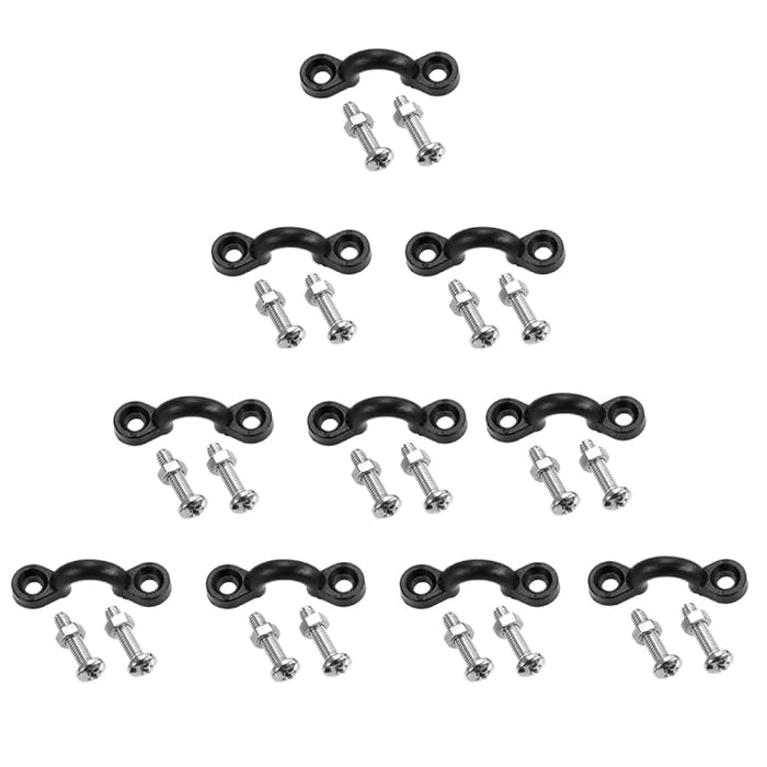 Buy MOOCY Pack of 10 Pad Eye, Tie Down, Kayak Deck Loops, Nylon Bungee