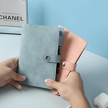 Mini Notebook 6 Ring Binder A6 Refillable Black