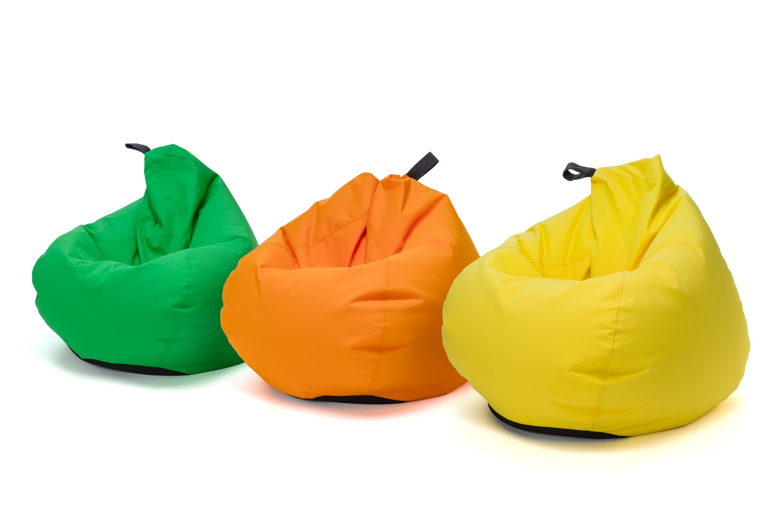 Ecopuf Oscar Outdoor - Pouf Poire, Sako, Fauteuil Coussin Moelleux avec Rembourrage -pour Enfants et Adultes - pour La Maison et à L'Extérieur - Polyester Durable, avec Poignée - 90x110cm - M1