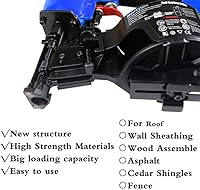 Vista 1 de BHTOP CN45N - Clavadora para techos, pistola de clavos para techos de 15 grados, clavos de bobina de 3/4 a 1-3/4 pulgadas, 120 piezas de capacidad