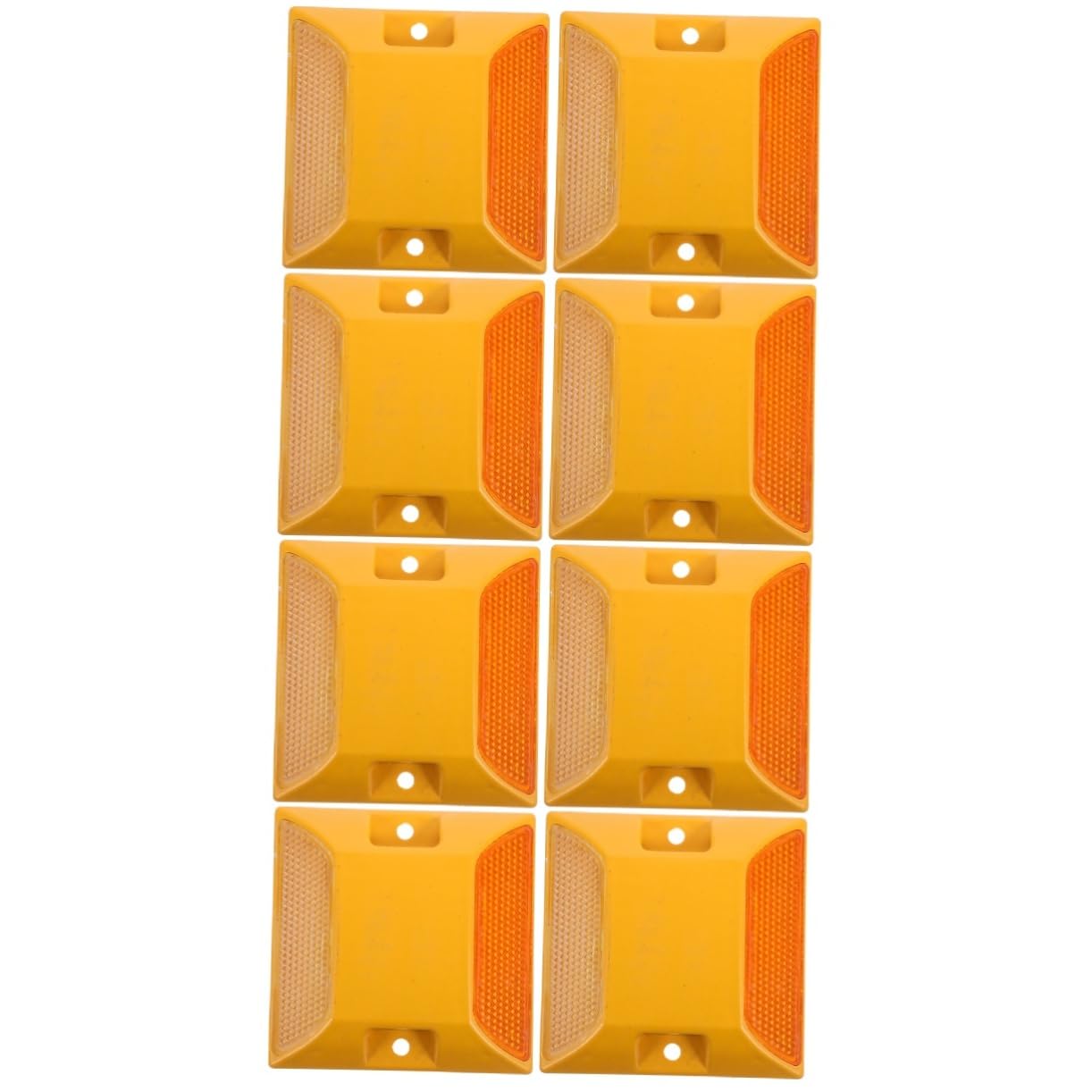 8pcs Reflective Road Markers Street Pavement Guide Markers for Sidewalks and Driveways High Visibility Safety Cones for Emergency Use Easy to Install Reflective Road