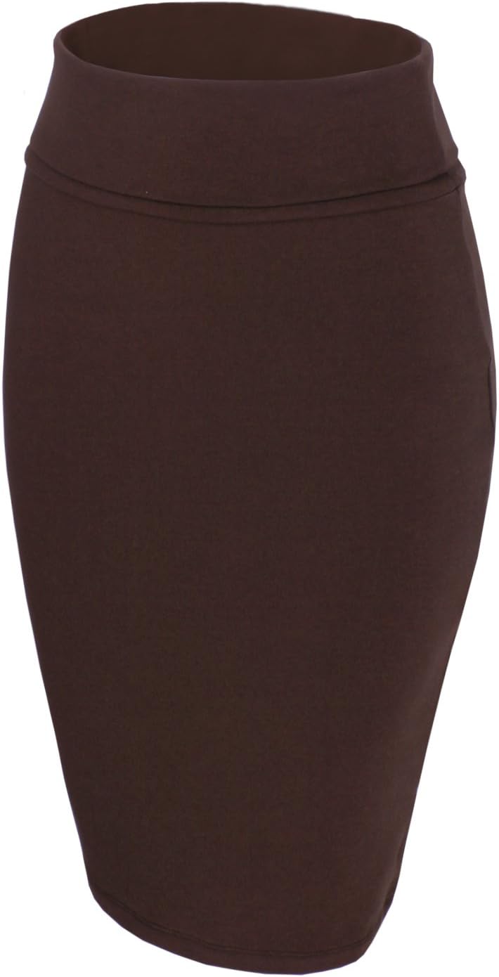 HRYfashion Womens Stylish Convertible Knee Length Pencil Skirt
