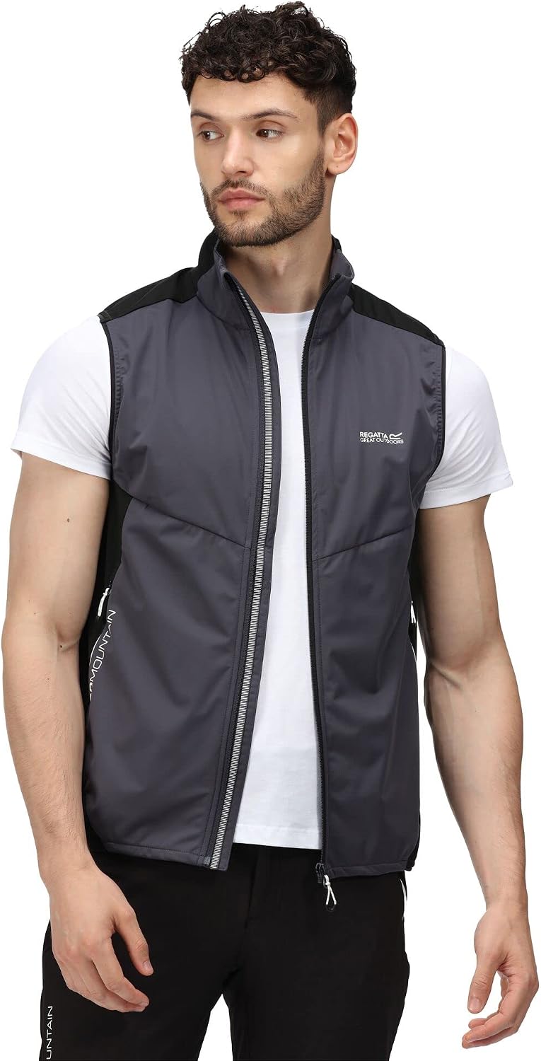 Regatta Mens Lankin IV Softshell Body Warmer (L) (India Grey/Black)