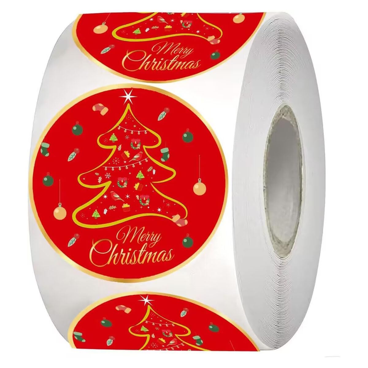 Merry Christmas Stickers Seals Labels,2 inch Round Christmas Labels for Holiday Season Gifts,Gift Bag,Cards,Envelopes,Boxes,Tags and Supplies(500pcs)