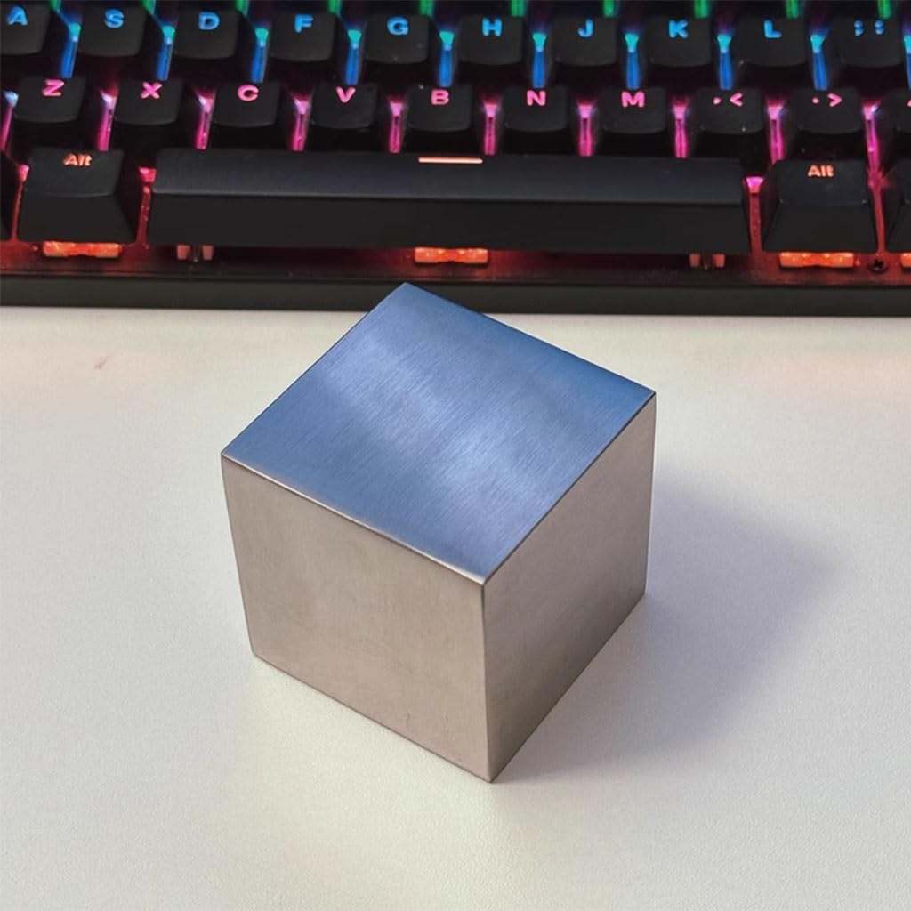 Fermacarte cubo in acciaio inossidabile 304, blocco quadrato solido lucido, resistente all'erosione, design durevole, perfetto per ufficio o decorazione domestica, dimensioni 45 x 45 x 45 mm