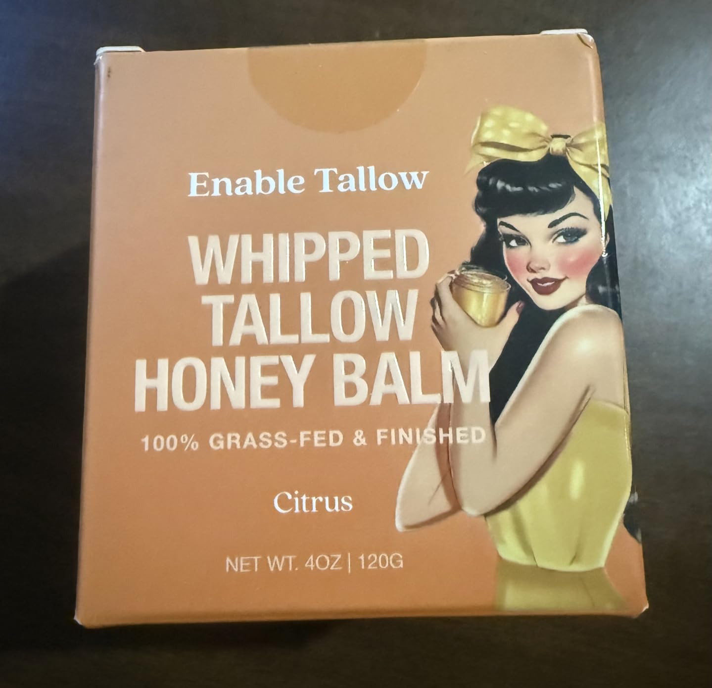 Enable Tallow Face & Body Cream – Whipped Beef Tallow & Manuka Honey Balm for Dry Skin, Eczema & Sensitive Skin – Natural Moisturizer, Citrus Scent, 4oz