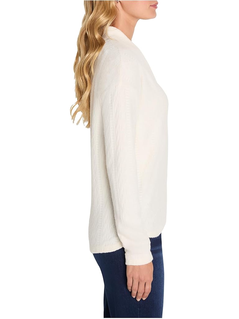 White NIC+ZOE Cozy Cable Knit Top