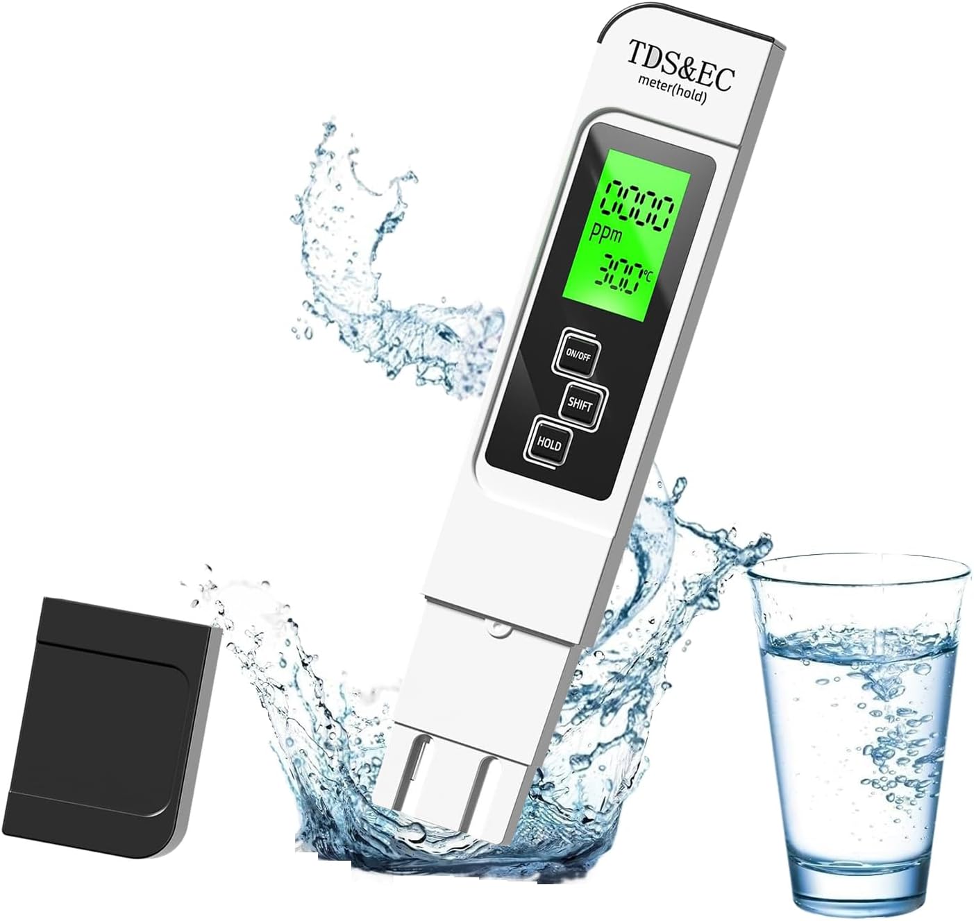 Water Testing Kits for Drinking Water- 4 in 1 TDS Meter TDS EC & Temperature(°C,°F) Meter,Accurate & Reliable Digital Tap, Well, Swimming Pool,Hydroponics, Aquarium, RO/DI System
