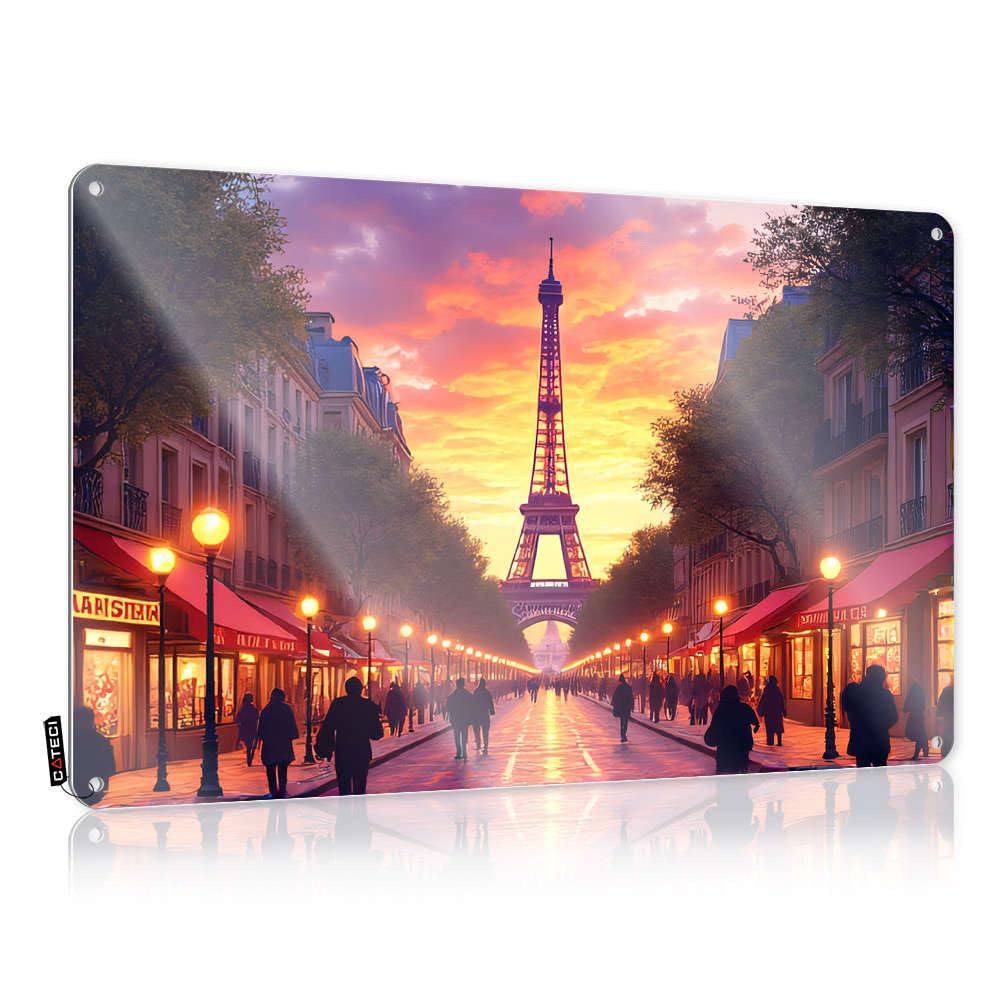 Poster vintage Eiffel Tower Paris décoration de porte d'automne artistique en 30x40