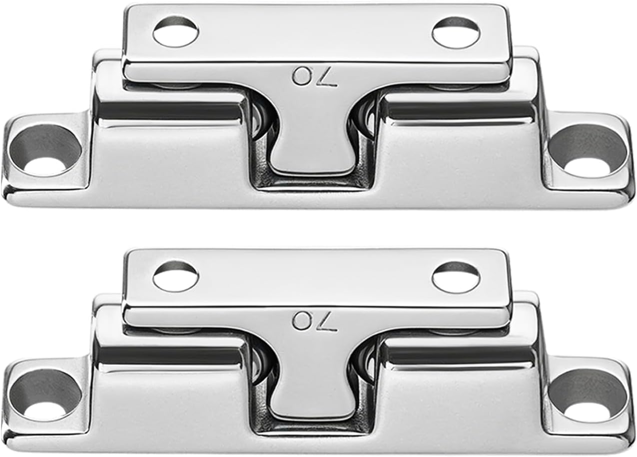 4 Pack Double Ball Tension Double Roller Catch 316 Stainless Steel | Cabinet Door Catch 70mm Heavy Duty Cabinet Latches and Catches Mirror Finish Hardware Catches for RV Yacht Boat Furniture