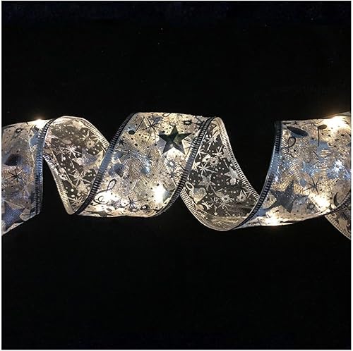 PHILISENMALL Guirnalda de luces de fiesta de Navidad, cinta de colores, luces LED de colores, decoración de árbol de Navidad, cinta de alambre de