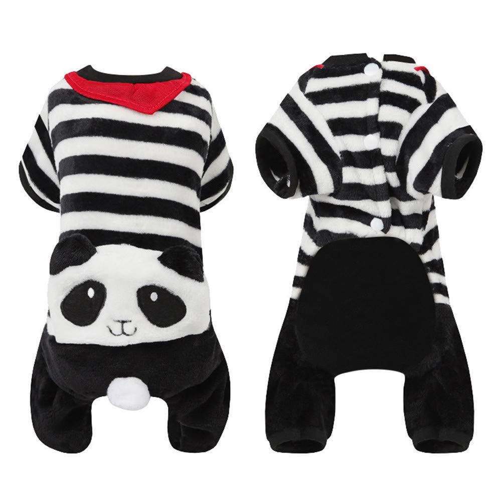 Pull chaud pour chien motif panda : combinaison à quatre pattes hiver douillet