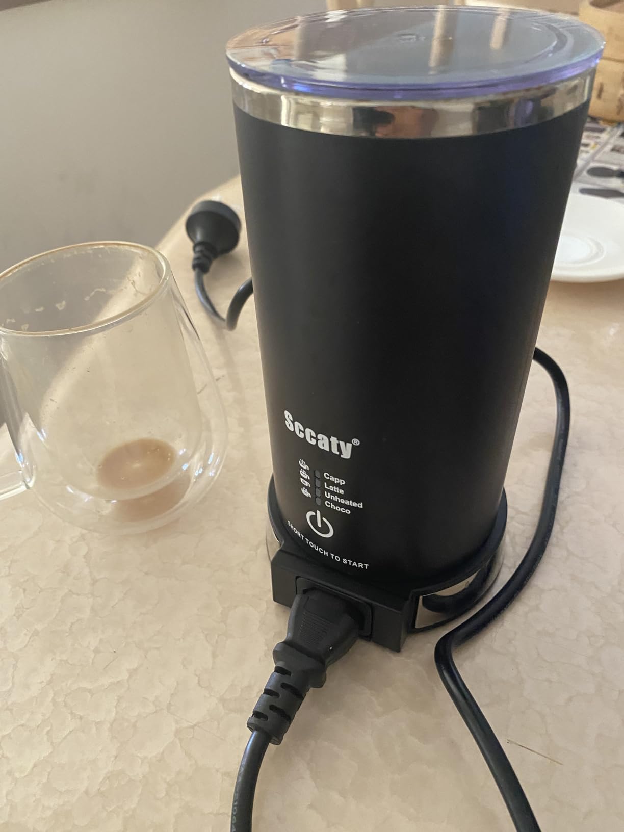 Milk Frother, Electric Milk Steamer, Automatic Hot & Cold Soft Foam