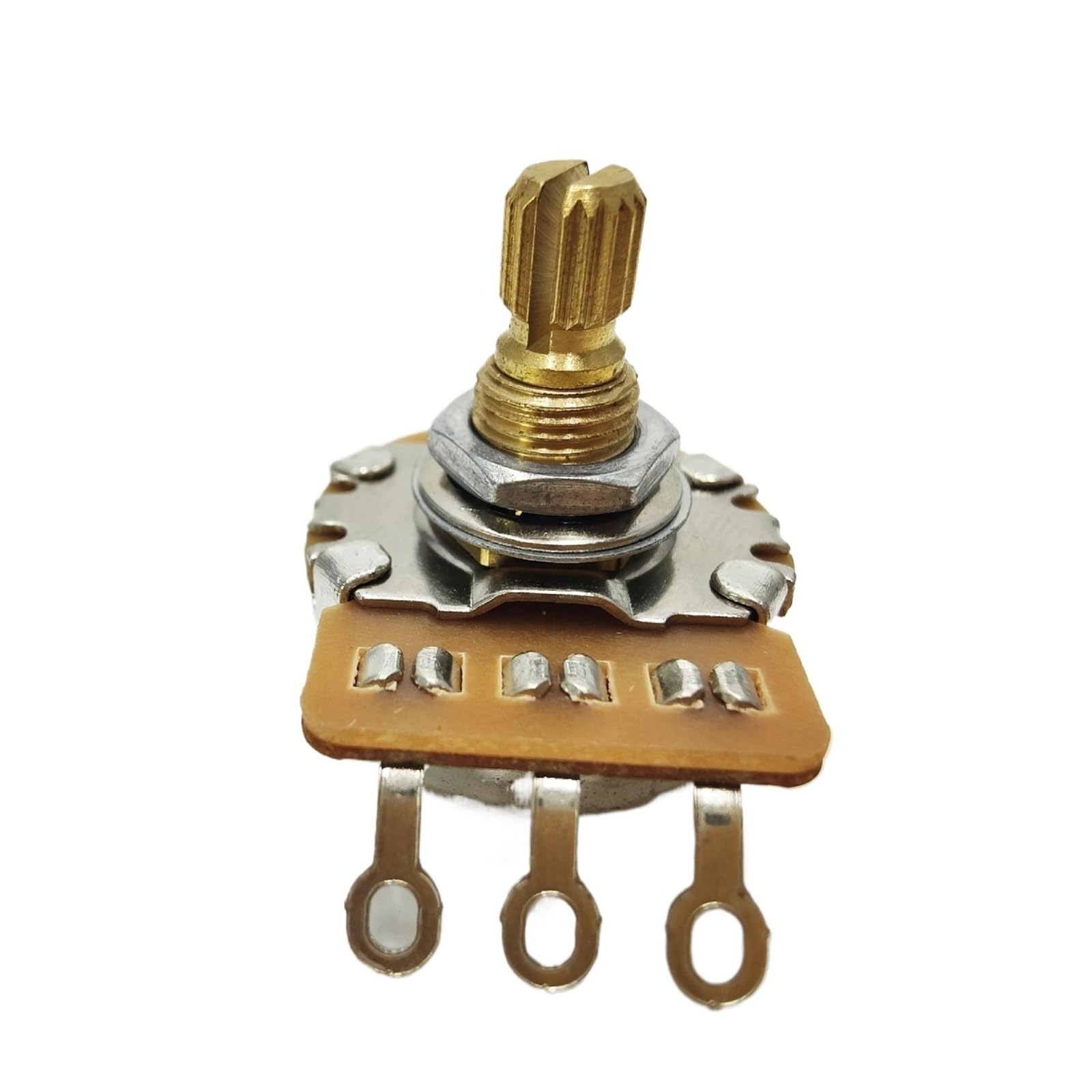 Potenciómetro de eje sólido de latón completo, potenciómetro cónico A/B 250K 500K for guitarra, control de tono de volumen | Potentiometer(15.5MM-B500K 3pcs)