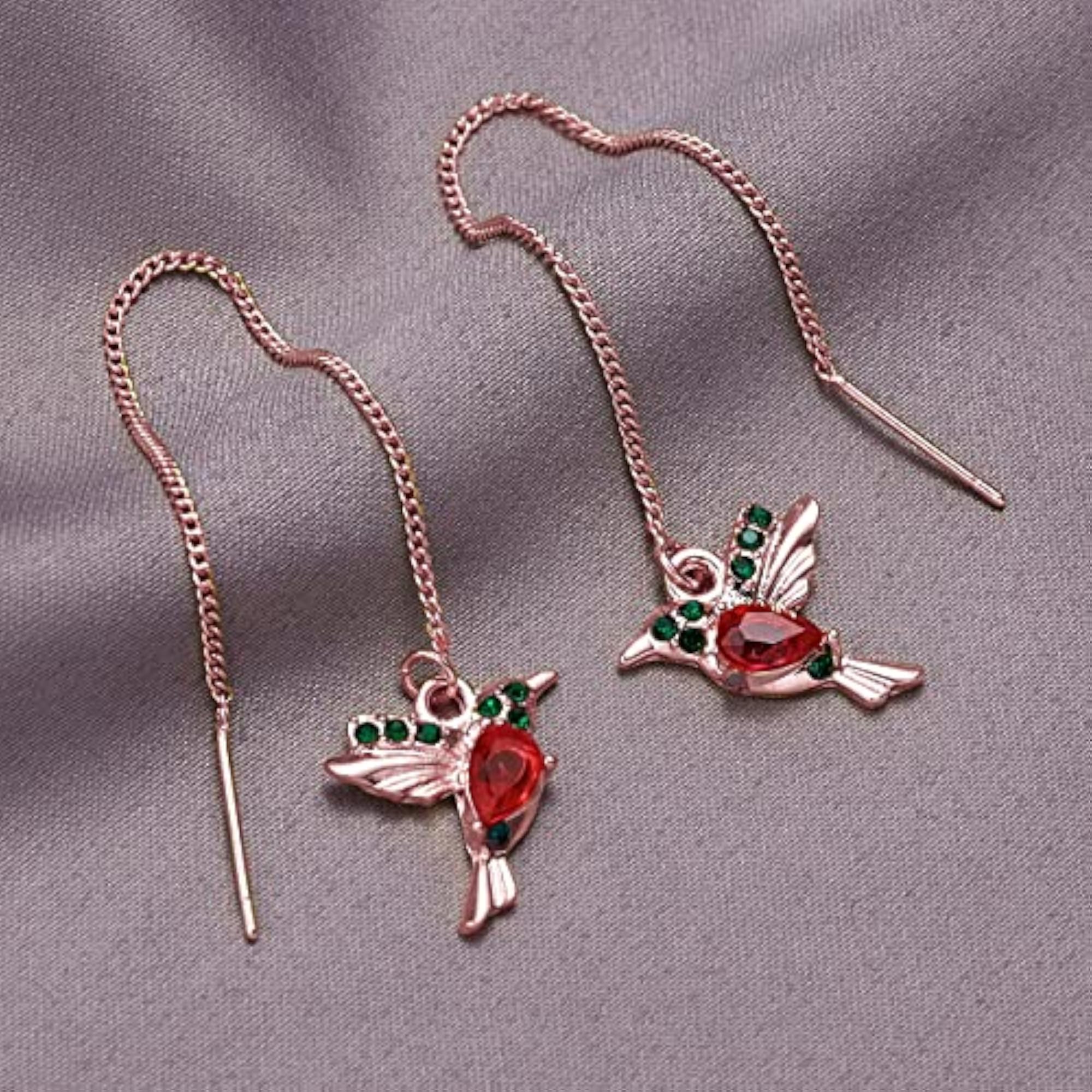 Bird Drop Dangle Earrings, Playful