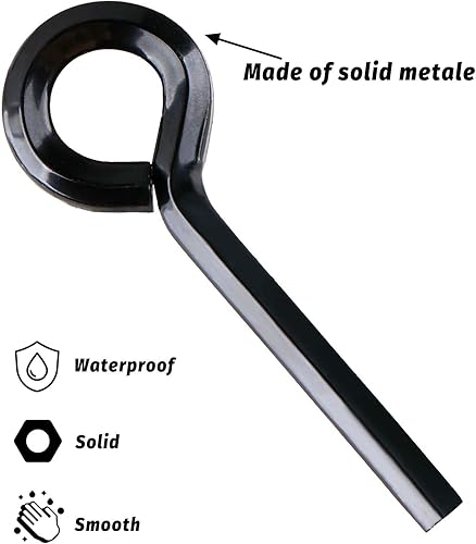 Miniatura 3 de Paquete de 5 llaves Allen para puerta con bucle completo, llave hexagonal negra de 732 pulgadas para dispositivo de salida de pánico de barra de
