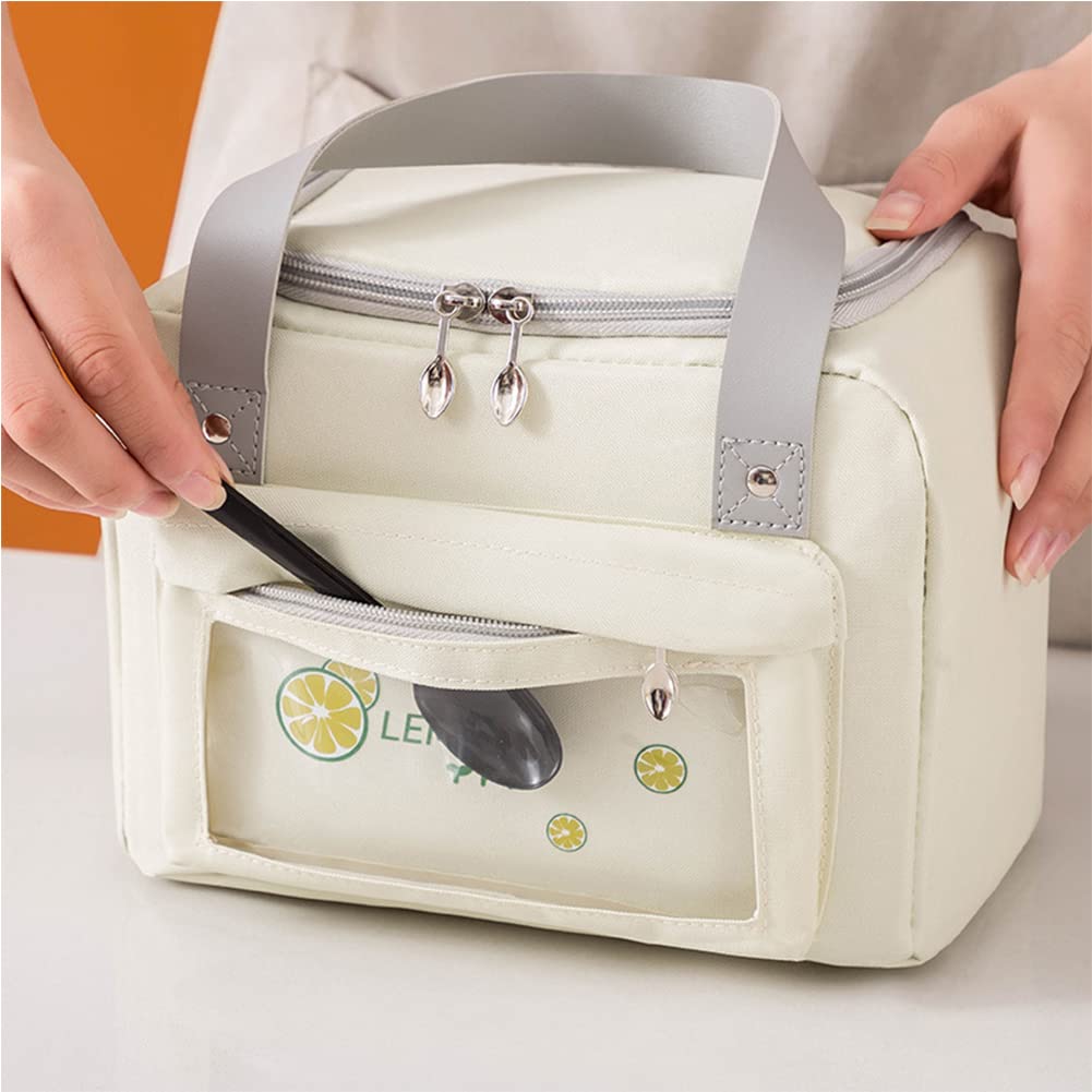 Croselyu Portable Square Lunch Bag - Mini, Insulated, Cute, Outdoor Picnic & Ice Bag - M, Leaf - Image 3