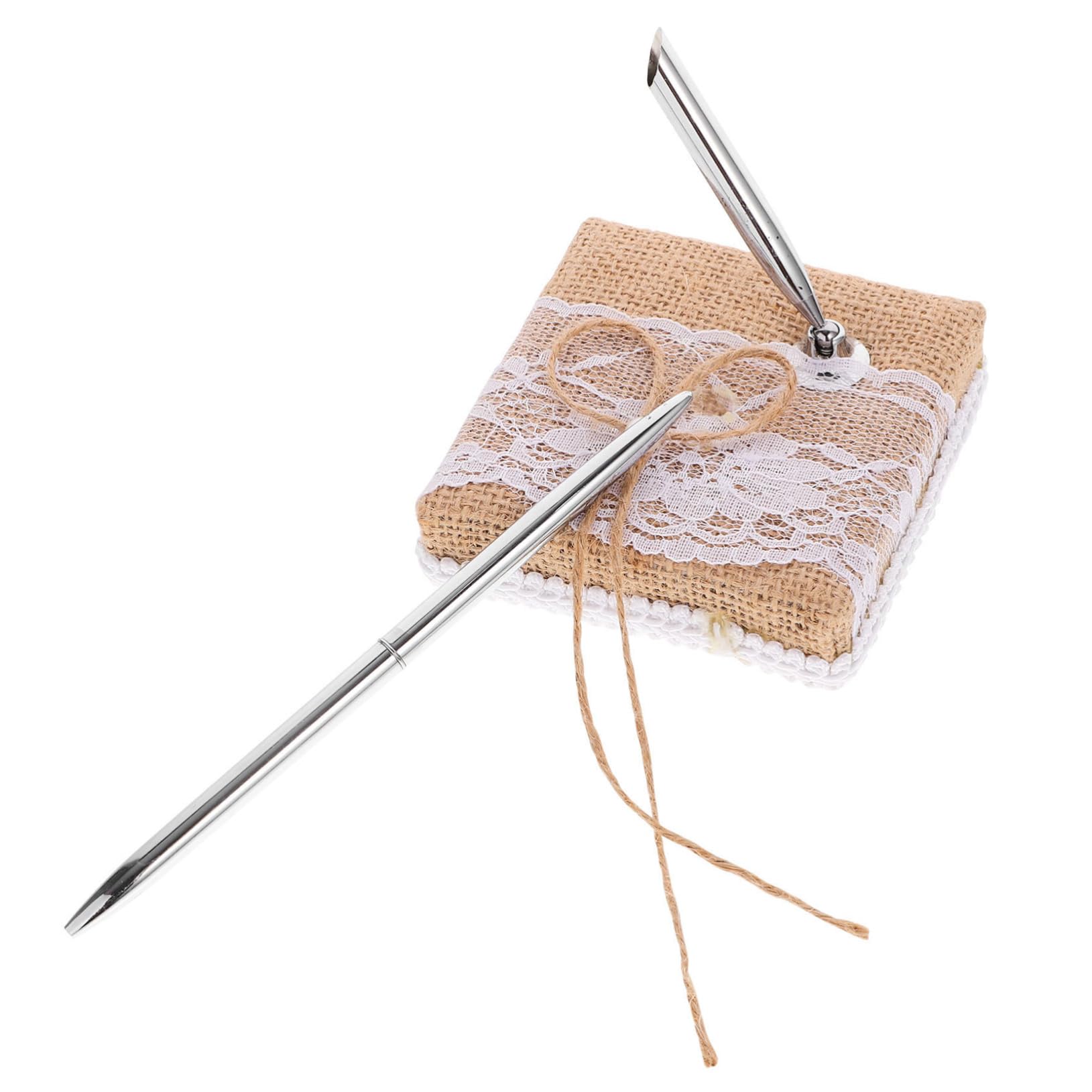 Operitacx 5 Stück Hochzeitsstift mit Halter Eleganter Signing Pen für Gästebuch Party und Valentinstagsgeschenk aus Langlebigem für Hochzeiten und Feierliche Anlässe