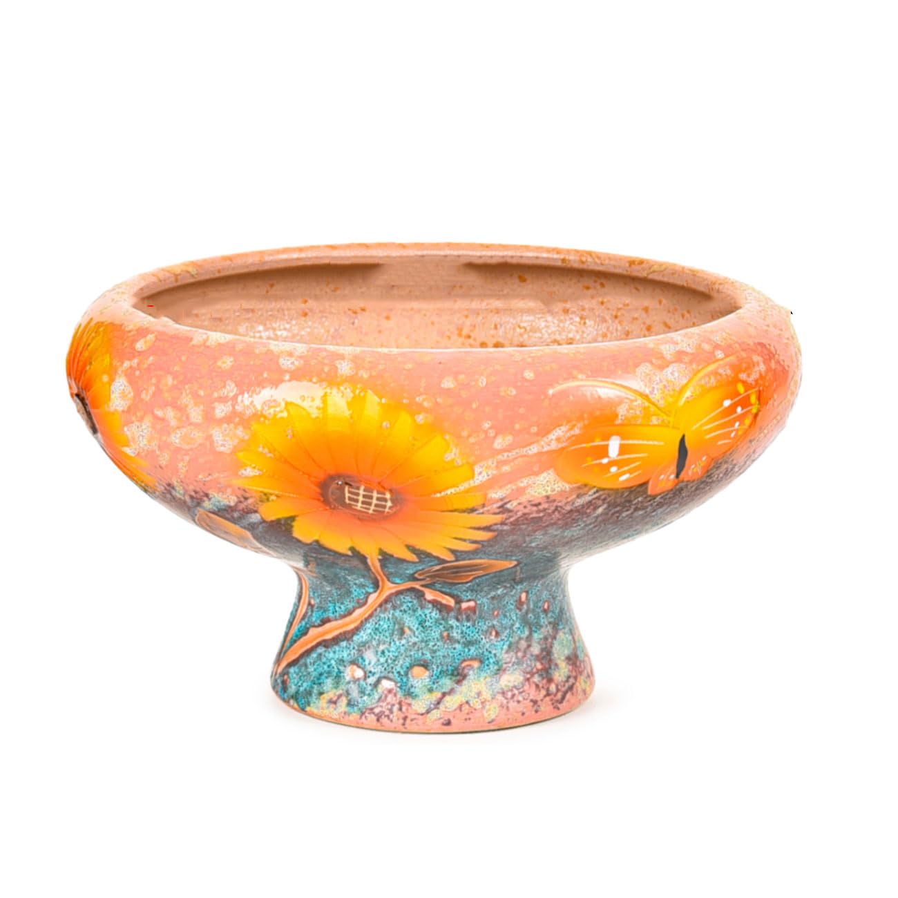 DFGHNBVC Succulent Pot With Drainage Hole Filter Gasket, 9.6" Plant Pots, Bohemian Ceramic Succulent Planter Pot For Small Plant,Pink