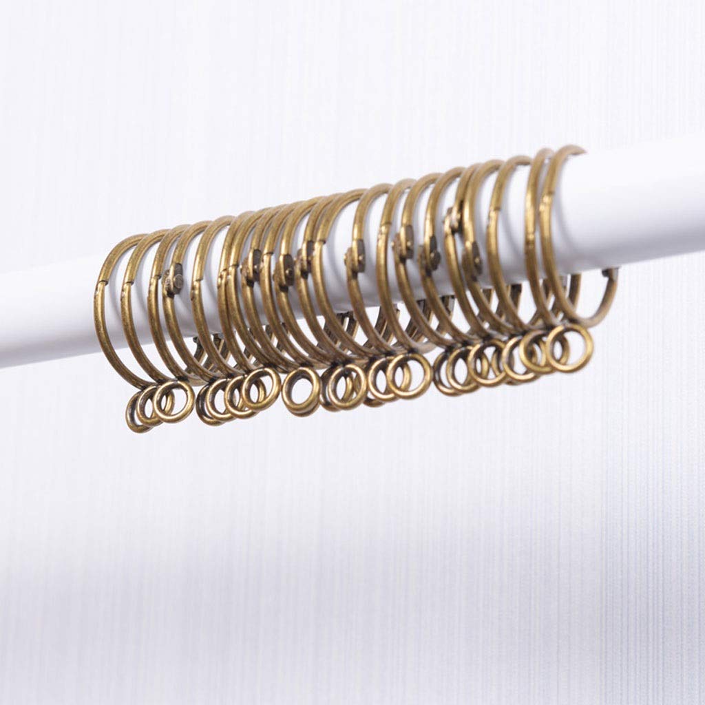 Anelli per Tende 10 Pezzi Anelli per Tende Aperti in Bronzo con Occhiello 1,5 Pollici Apribili in Ottone Anelli per Tende in Metallo Fibbia per Tenda da Doccia per Asta Fissa, Antiruggine, Facile da