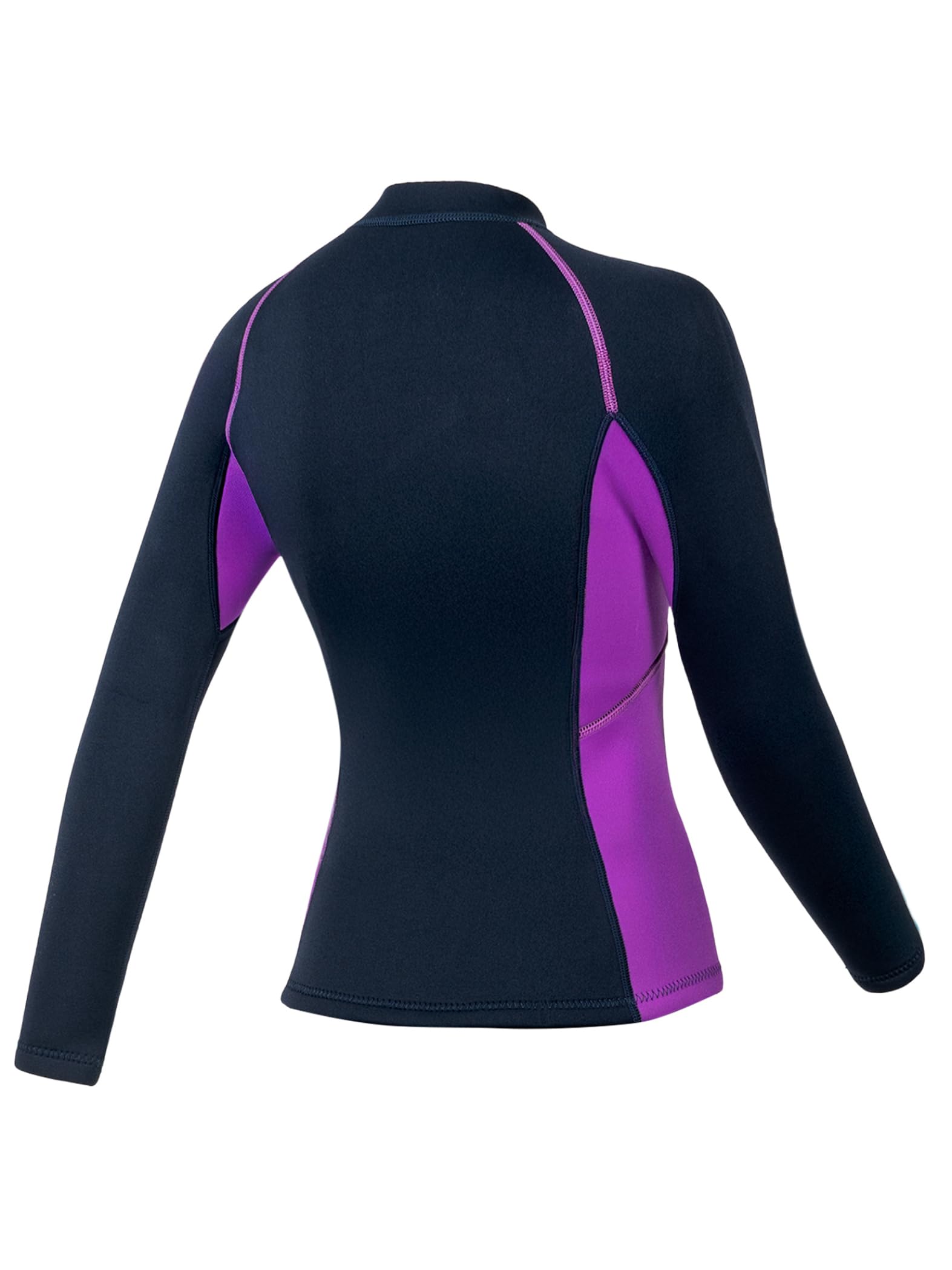 Muta da donna in neoprene, 3 mm, giacca a maniche lunghe, rashguard per immersioni, surf, snorkeling, nuoto