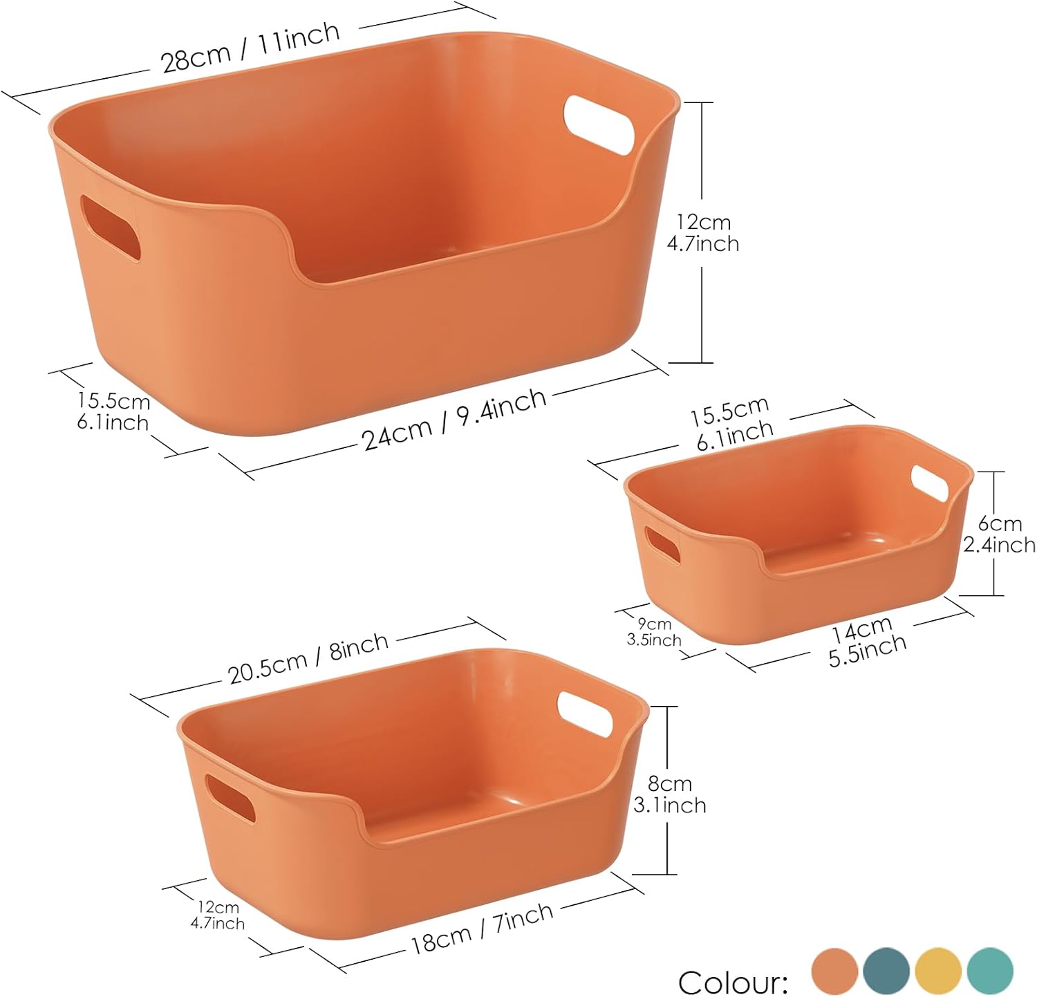 プラスチック容器 12個 マルチカラー プラスチックストレージバスケット 教室用ストレージビン 小さな収納オーガナイザービン 食器棚
