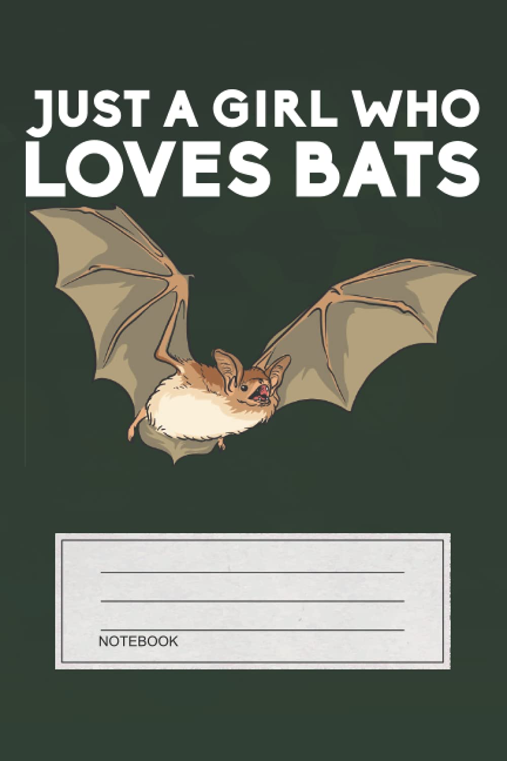 Just a Girl who Loves Bats: Notebook with 120 Pages Squared I Bat Lover I Grid Journal I 6x9 Inches