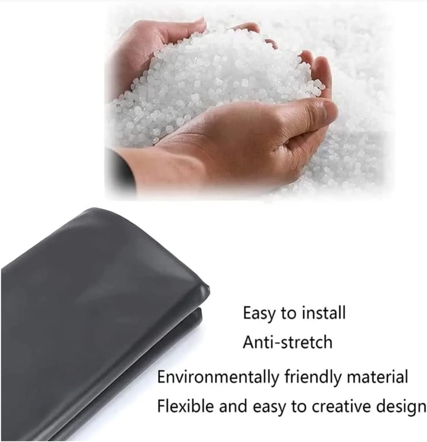 Custom HDPE Pond Liner - 10x10m Black Garden Bed Liners for Water Features, Fountains & Waterfalls - Durable, Waterproof for Outdoor Landscaping