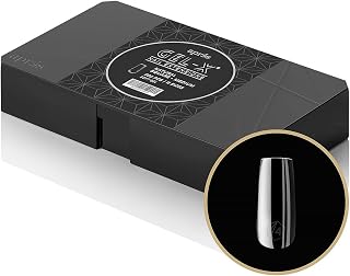 Aprés Gel-X Natural Square Medium Nail Tips Box - 500pcs Premium Gel Extensions, 11 Sizes 00-9