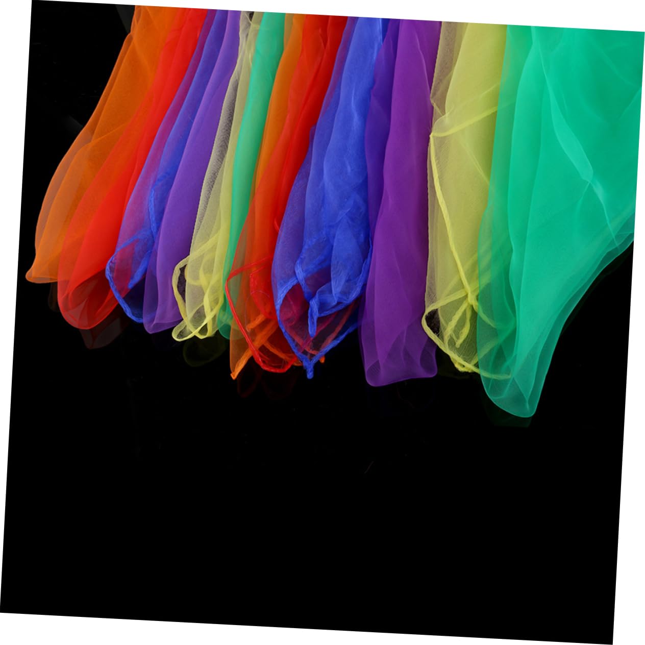 Healeved Square Silk Dance Scarves for Juggling Props for Movement Performance Soft Lightweight Washable Accessory