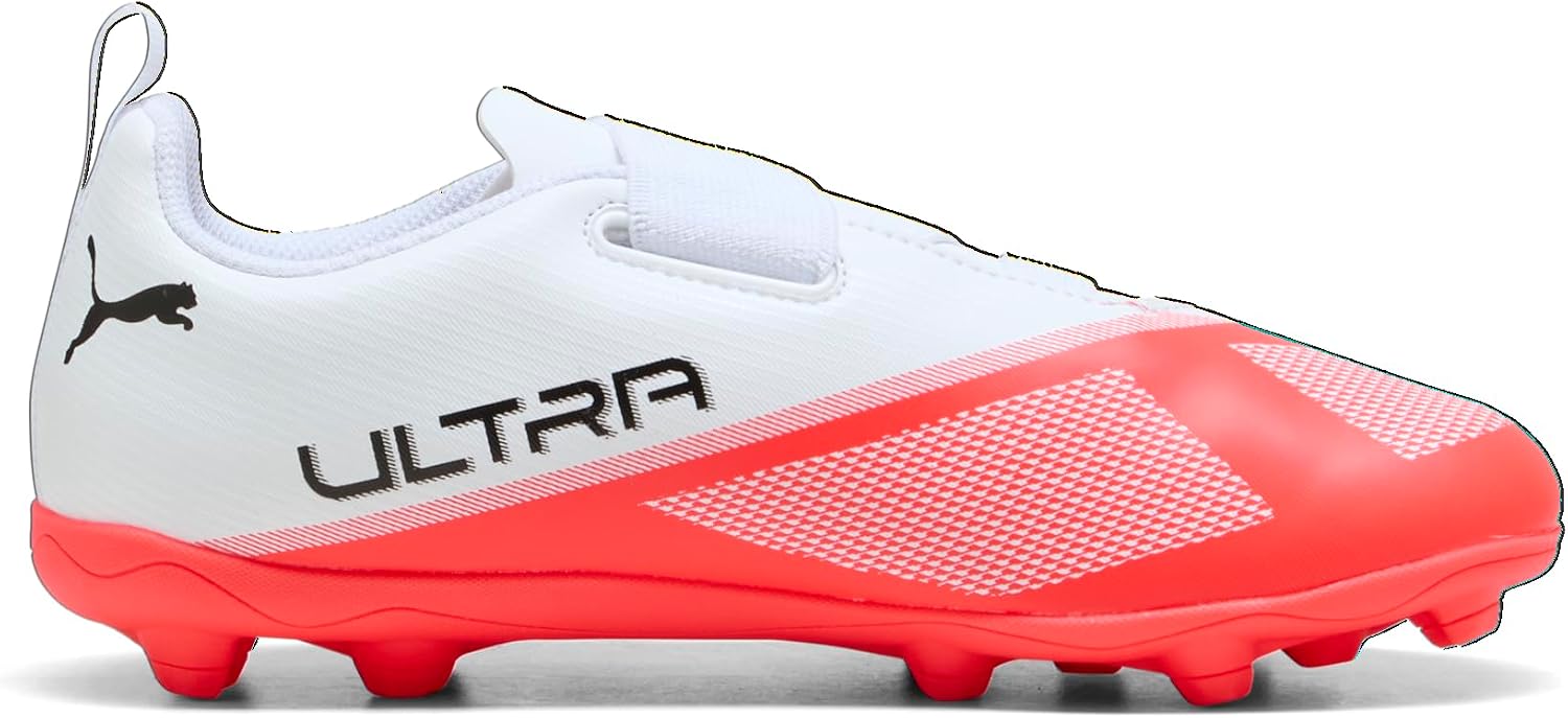 Puma Unisex-Child Ultra 7 Play Firm Ground Artificial Ground Hook and Loop Soccer Cleats