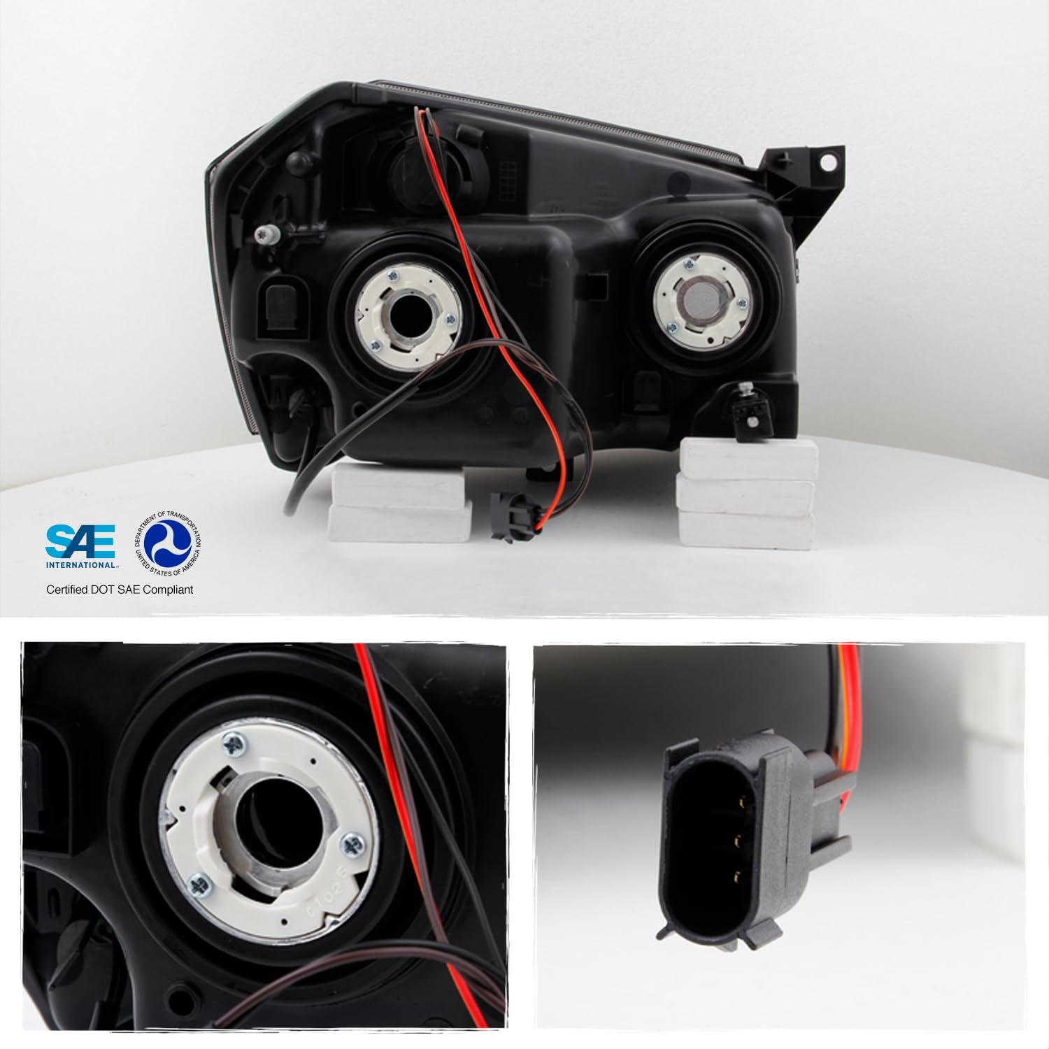 AKKON - For Dodge Magnum OE Replacement Black SMoke Headlights Driver/Passenger Head Lamps Pair New