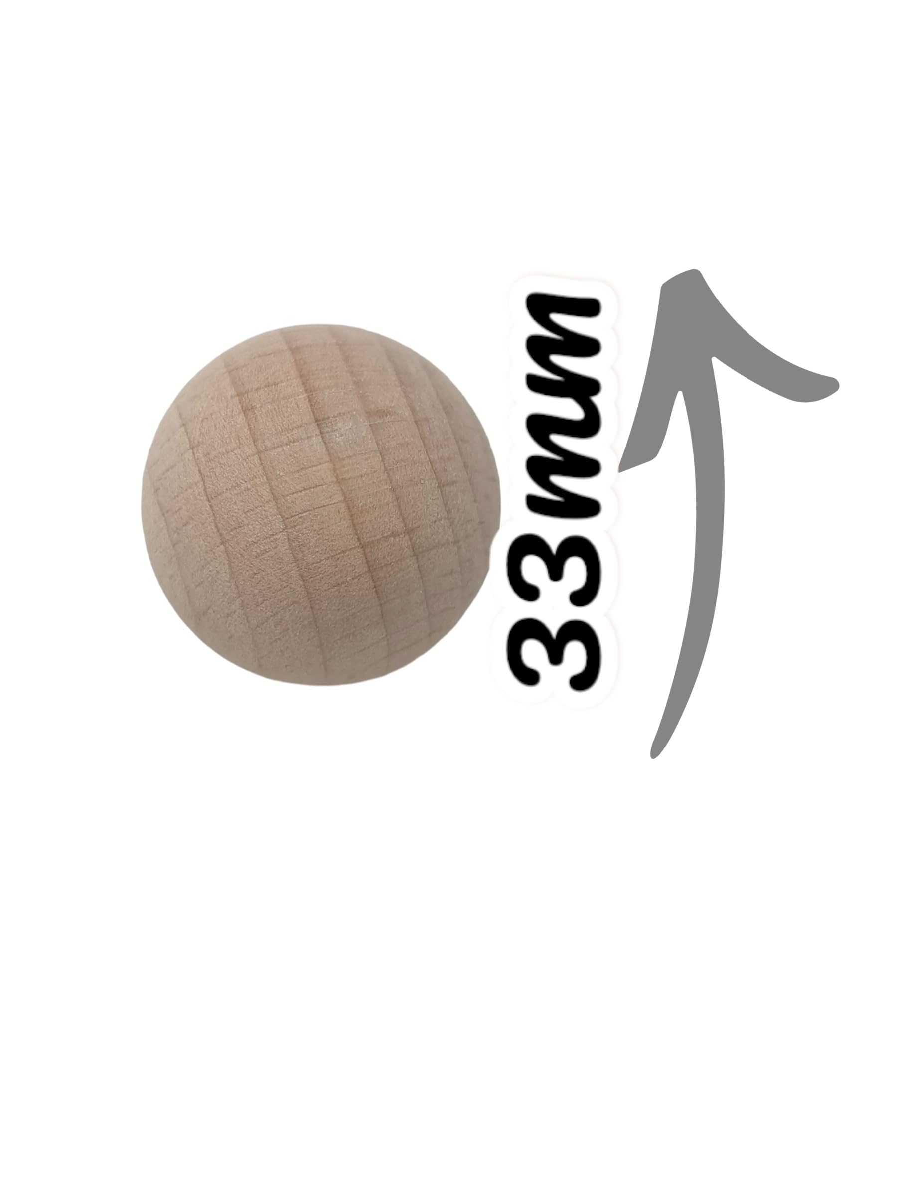 Pandiui23 12 Bolas De Futbolín De Madera De Haya – Diámetro 33 Mm, Repuesto Estándar Para Mesas De Fútbol De Mesa